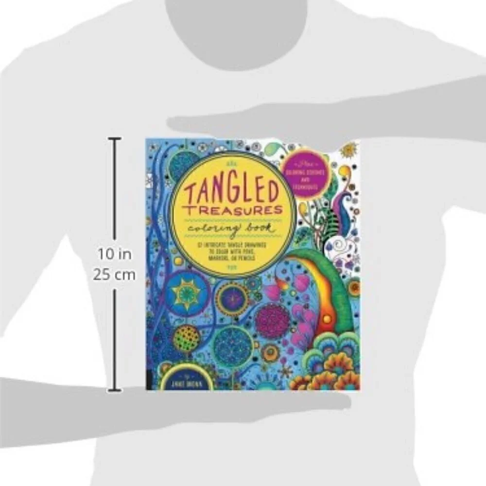 Tangled Treasures Coloring Book: 52 Intricate Tangle Drawings to‎ Color